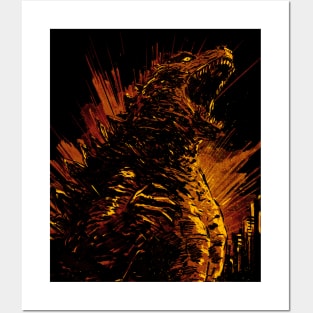 Fiery king of monsters Posters and Art